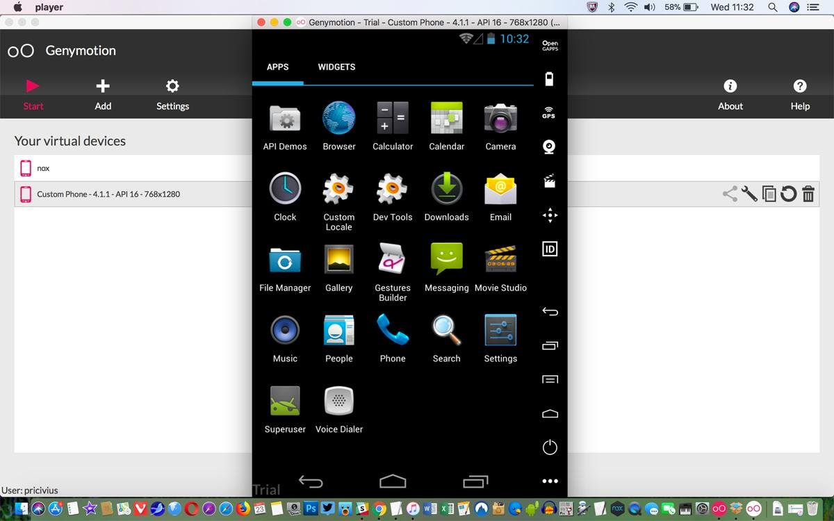 store images in android emulator mac